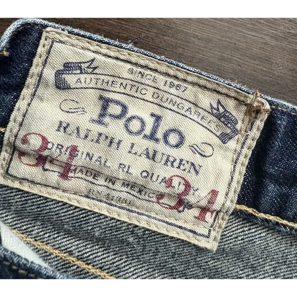 POLO RALPH LAUREN - Medium blue Varick slim straight fit men's jeans 34X34